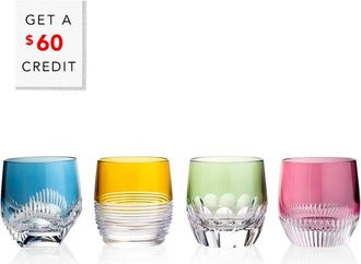 Waterford Set Of 4 Mixology Color Tumblers With $60 Credit