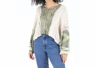 Angie Knitted Cropped Sweater In Olive
