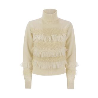 VANIS&Eacute; Wollen coltrui met kasjmiermix - Dames - Coltruien - Geel - S - Wol - Truien & Vesten