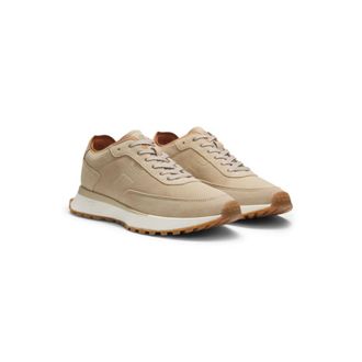 BOSS Suede sneakers with perforations