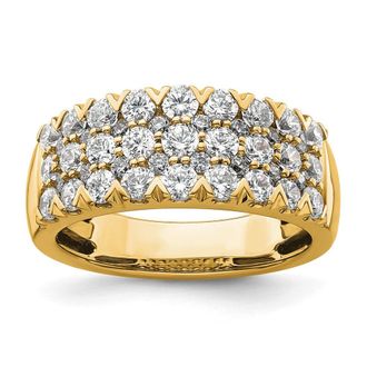 Diamond2Deal 14k Yellow Gold Lab Grown Diamond Wedding Band Ring 1.6Ct Clarity- VS Color- G-H