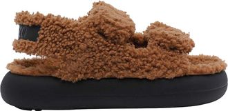 Moon Boot Brown Shearling Sandals