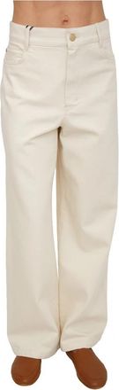 Max Mara Zarina Wide-Leg Jeans - Dames - Loose Fit Jeans - Beige - S - Katoen - Jeans