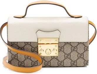 Gucci Beige Gg Supreme Canvas Padlock Mini Top Handle (Authentic Pre-Loved)