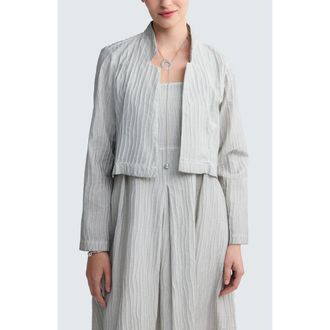 Luukaa D'Celli Ivelle Garment-Dyed Bolero Jacket in Ash Grey at Nordstrom, Size 18