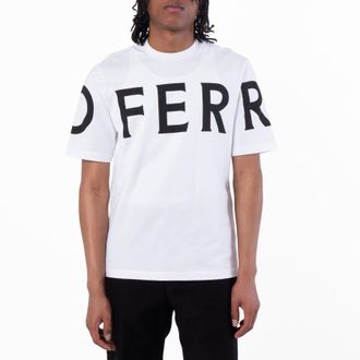 Ferragamo Short Sleeve Cotton T-Shirt, Size Small