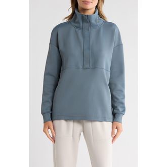 Apana New Heights Long Sleeve Tunic Pullover in Dark Green at Nordstrom Rack, Size X-Large