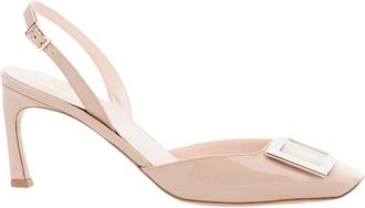 Roger Vivier Pumps, female, Pink, Size: 5 US Trompette Metal Sling 70