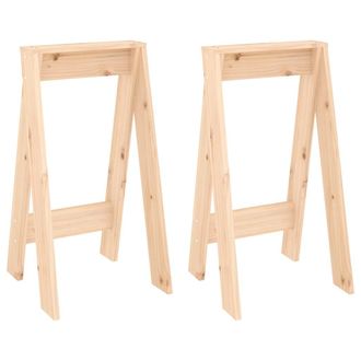 vidaXL Vidaxl - Taburetes 2 Unidades Madera Maciza De Pino 40x40x75 Cm