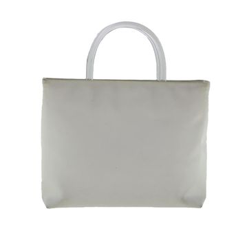 トートバッグ PRADA White Leather Shopping Bag Prada White Vitello Daino Leather Medium Shopping Tote Bag