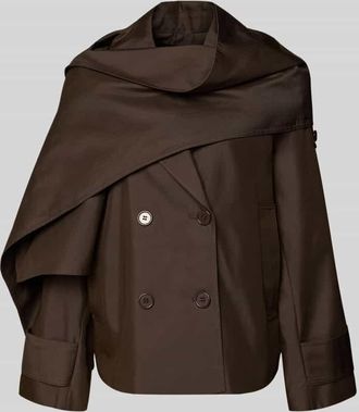 Copenhagen Muse Jacke mit Reverskragen Modell CORAL in Schoko, Gr&ouml;&szlig;e XL