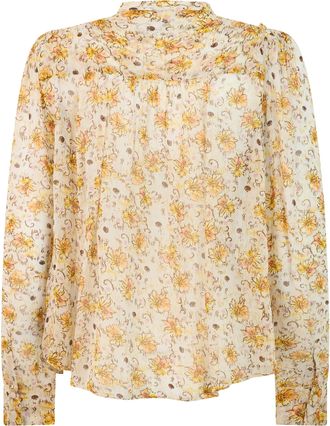 Isabel Marant Womens Shirt Light Yellow-Ecru Viscose Yellow/ecru