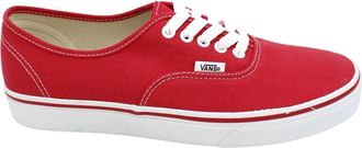 Vans Schoenen, Heren, Rood, 44 1/2 EU, Canvas Veters Rubberen Zool Sneaker