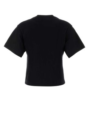 Gimaguas Womens Black Cotton Alina T-Shirt Blackgrey Exterior