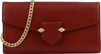 Pourchet S&egrave;vres Clutch - Dames - Clutches - Rood - ONE Size - Leer - Tassen
