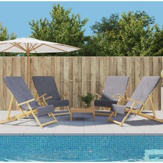 vidaXL Toallas De Playa 4 Uds Tela Gris Antracita 400 G/m&sup2; 60x135 Cm Vidaxl