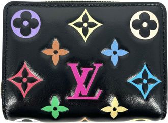 Louis Vuitton Black Multi-Color Leather Wallet (Bi-Fold) (Pre-Owned)
