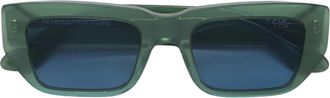 Retro Superfuture Sunglasses With Sage Green Acetate Frame