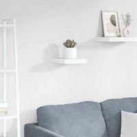 OEM Estante Flotante, Blanco Brillante, 23 X 23,5 X 3,8 Cm, Mdf-crezuo