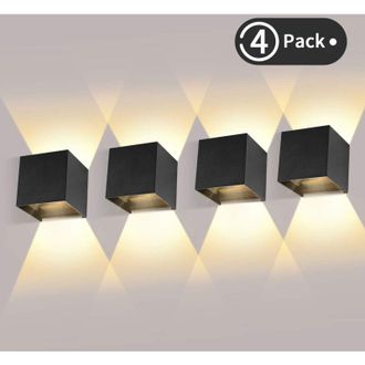 OEM Aplique De Pared Led Impermeable Ip65 De 12 W - Luz Blanca C&aacute;lida De 3000 K - Aluminio Resistente A La Corrosi&oacute;n - &Aacute;ngulo Ajustable Para Uso Interior/