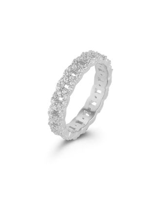 Chloe and Madison Chloe And Madison Silver Cz Curb Ring