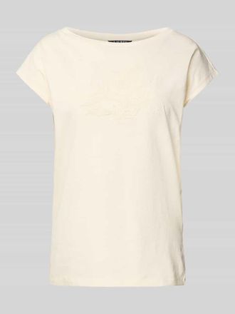 Lauren Ralph Lauren T-Shirt mit Motiv-Stitching Modell GRIETA in Offwhite, Gr&ouml;&szlig;e S