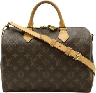 Louis Vuitton Pre-owned Monogram Speedy Bandouliere 30 Handbag - Dames - Vintage Handtas - Bruin - ONE Size - Vintage