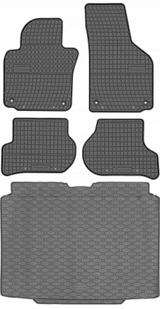 OEM Juego De Alfombrillas De Goma Para Coche Y Alfombrilla Para Maletero Del Skoda Yeti Crossover (2009-2017)