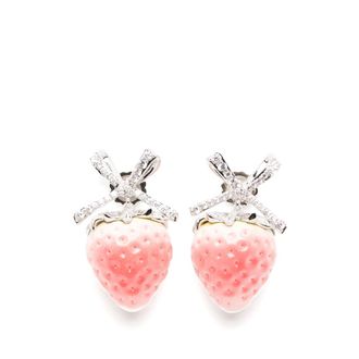 Yvmin Strawberry Bowknot Earrings