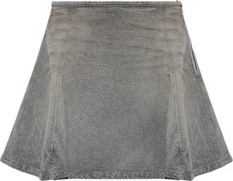 Diesel De-Raine Rok - Dames - Korte rokken - Grijs - W28 - Katoen - Rokken
