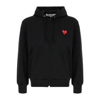 Comme Des Gar&ccedil;ons Stijlvolle Sweatshirt voor een Moderne Look - Heren - Vesten met rits - Zwart - M - Polyester - Hoodies & sweatvesten