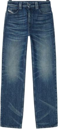 Diesel Subtle Fading Straight-Leg Silk-Nylon Blend Jeans