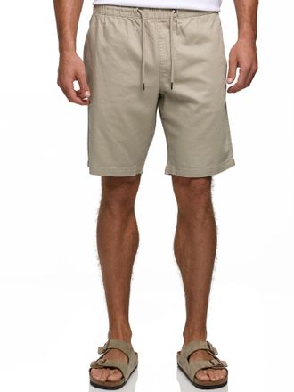 Indicode Shorts INDICODE INMelaton Shorts, Herren, Gr. XXL, N-Gr, stone, Web, Obermaterial: 100% Baumwolle, unifarben, regular fit, Hosen Shorts