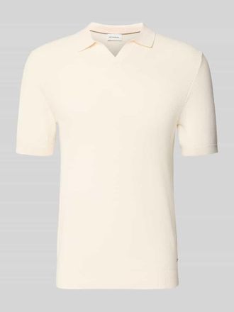 Roy Robson Slim Fit Poloshirt mit Viskose-Anteil in Offwhite, Gr&ouml;&szlig;e XXL