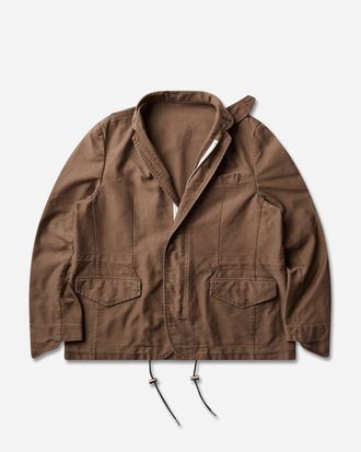 sacai Men s Sueded Cotton Jacket Brown