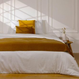 Febronie Pie de cama algod&oacute;n 90x200 marr&oacute;n tabaco