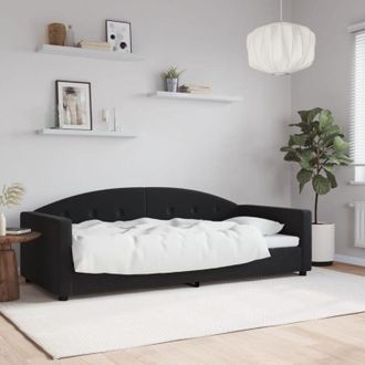 vidaXL Furniture Limited - Sof&aacute; Cama Sin Colch&oacute;n Terciopelo Negro 90x190