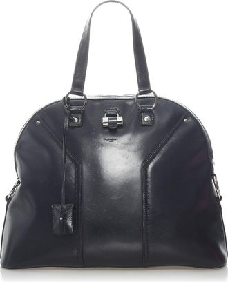 Saint Laurent Pre-owned Womens Vintage YSL Muse Leather Handbag Black Calf Leather - One Size