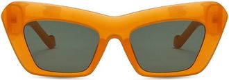 Generic Mens Driving Outdoor Sunglasses Womens Sports Commuter Sun Glasses(Orange)