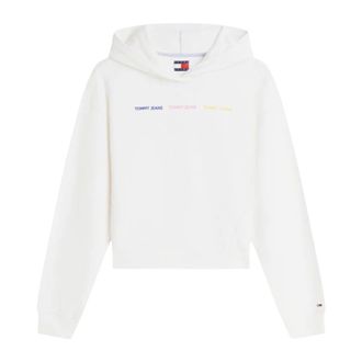 Tommy Jeans Dw0Dw22906 - female - Tommy Jeans - Hoodies - White - XS - Sweatshirts & Hoodies