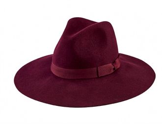 San Diego Hat Company Mens Coachella Floppy Fedora Wool Hat In Plum