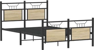 vidaXL Vidaxl - Bed Frame without Mattress Sonoma Oak 120x200 cm Engineered Wood