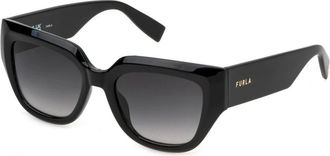 Furla Butterfly Zonnebril - Dames - Zonnebrillen - Zwart - 53 MM - Accessoires