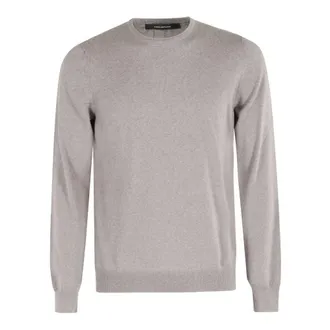 Tagliatore Round-neck Knitwear, male, Beige, Size: 2XL Maglia a girocollo in lana
