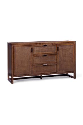 Teamson Home Hatteras Wooden Sideboard 3 Drawers 2 Doors in Walnut