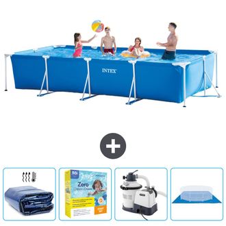 Intex Piscina Con Estructura Rectangular - 450x220x84 Cm - 7-piezas Scb66
