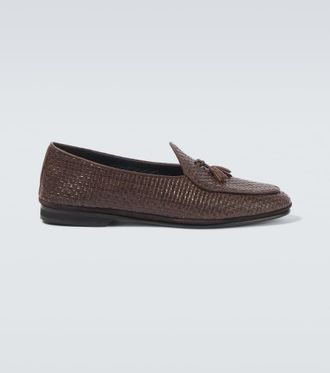 Rubinacci Marphy woven leather loafers