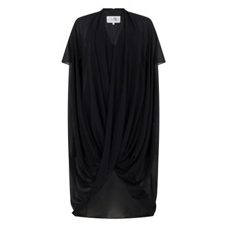 Maison Margiela Tunics, female, Black, Size: XS Chiffon Midi Dress