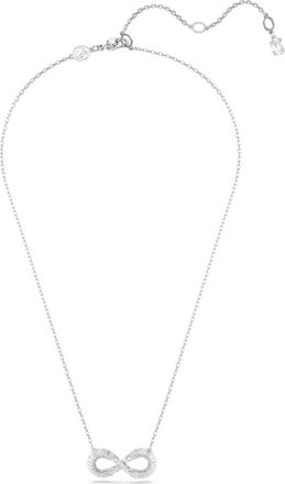 Swarovski Ketting Vrouwen Hyperbool Hanger Oneindigheid Wit Gerhodineerd 5679434 - Dames - Kettingen - Grijs - ONE Size - Accessoires