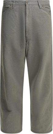 Beams Plus Werkbroek van Katoenen Keperstof - Heren - Regular Fit Jeans - Grijs - XL - Katoen - Jeans